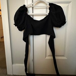 Puff Sleeve Crop Top